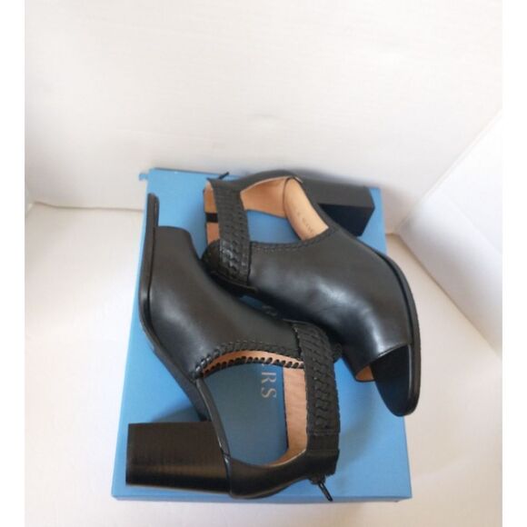 New! JACK ROGERS Women's Tinsley Leather Open-Toe Bootie Sandals Shoes Black - Picture 6 of 9